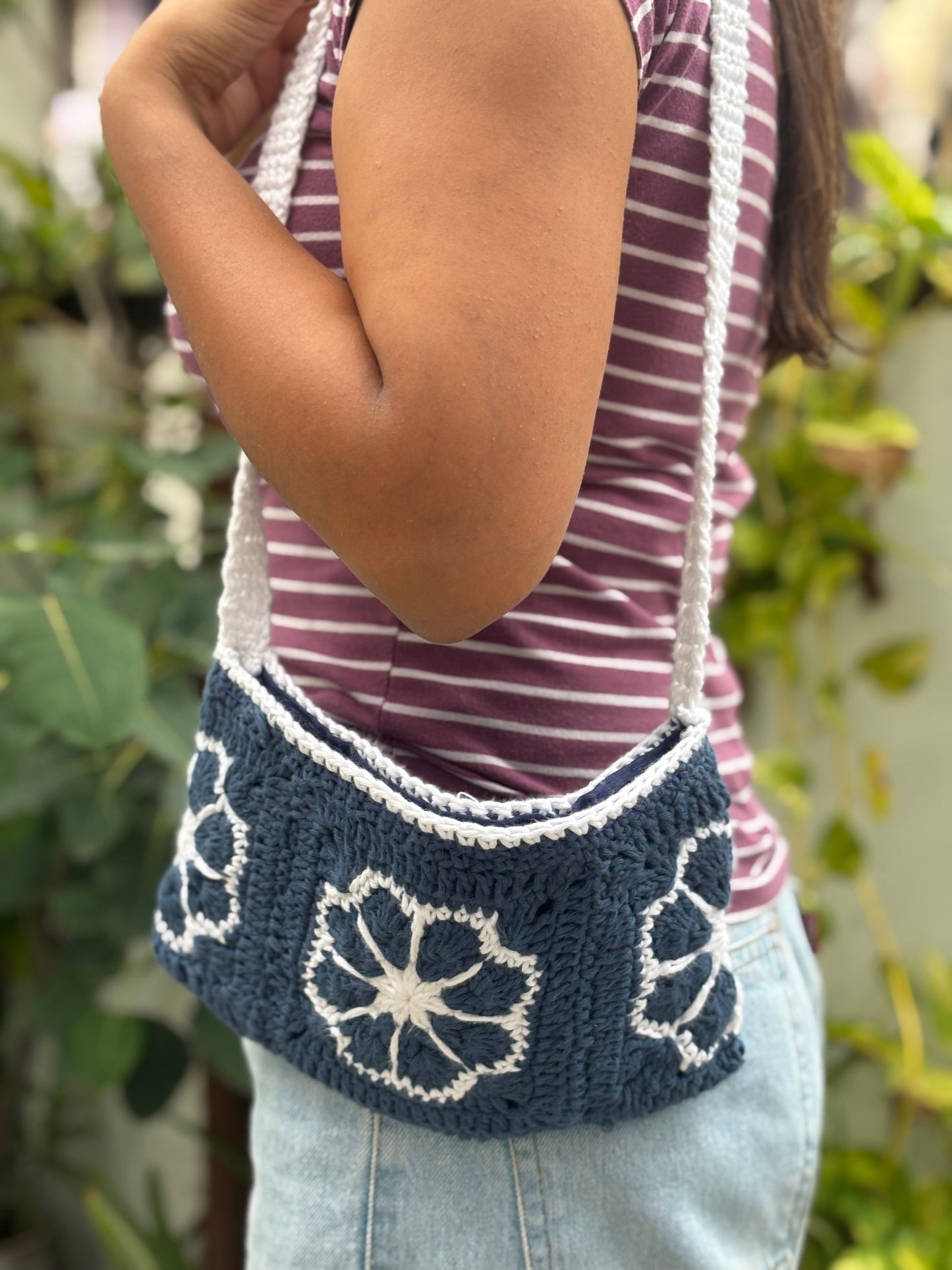Crochet Tote Bag | Cotton Yarn | Millenia Mini Crochet Purse