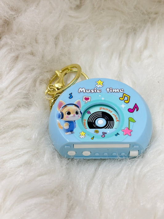 Keychain | Mini Light Blue Music Box