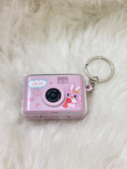Keychain | Mini Pink Light Sound Camera