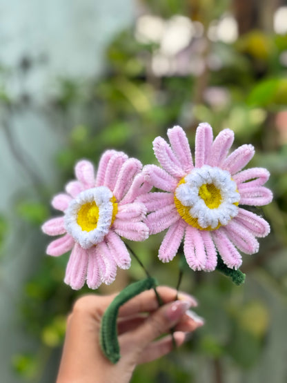 Fuzzy Flower | Daisy Multi Shade White Pink