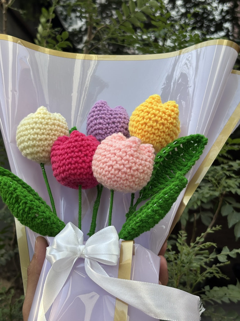 Crochet Bouquet | Multicolor Tulip