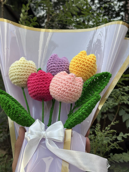 Crochet Bouquet | Multicolor Tulip