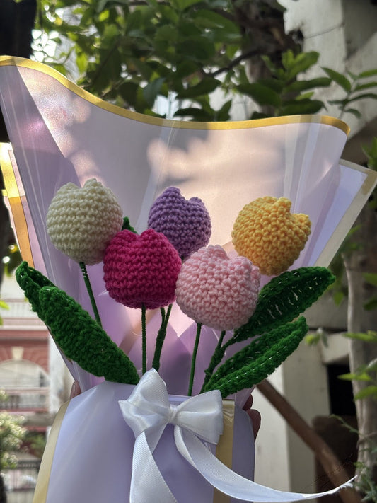 Crochet Bouquet | Multicolor Tulip