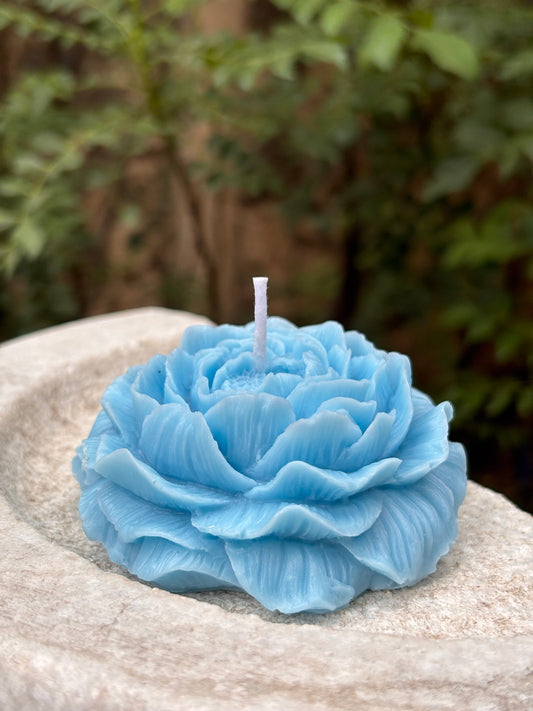 Ocean Blue Peone Flower Scented Candle