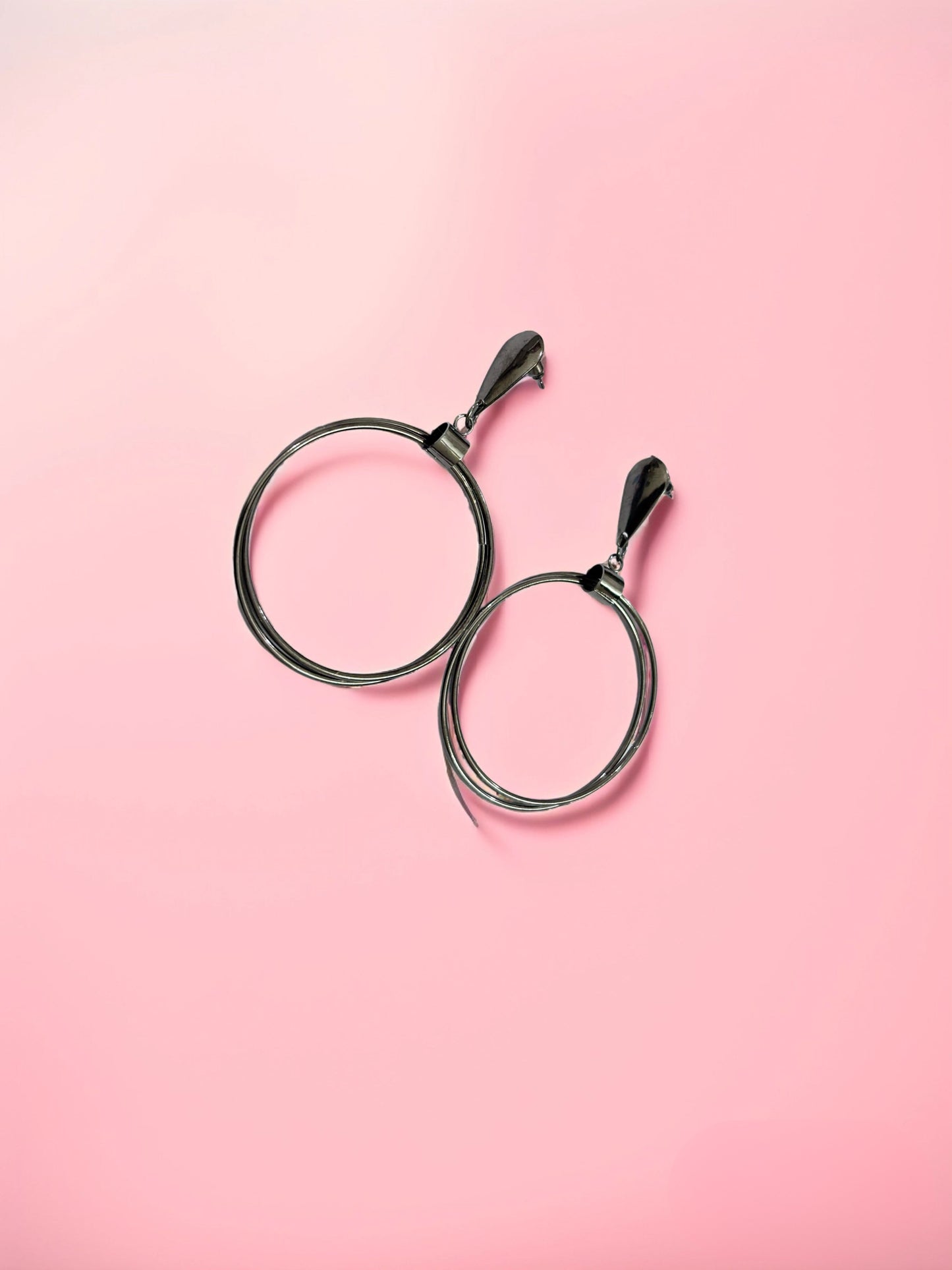 Onyx Halo Hoop Earrings