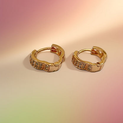 Radiant Lock Hoop Earrings