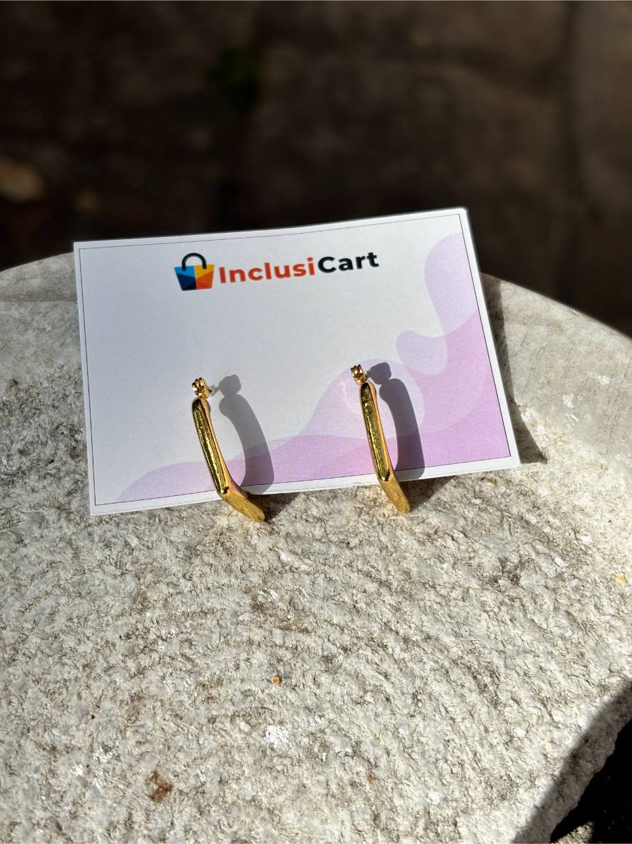 Anti tarnish Earrings | Rectangle Hoops