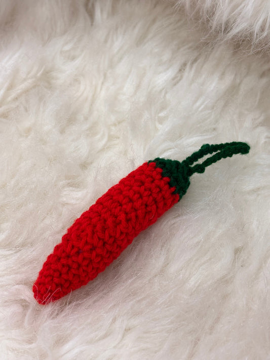 Crochet Red Chili Charm