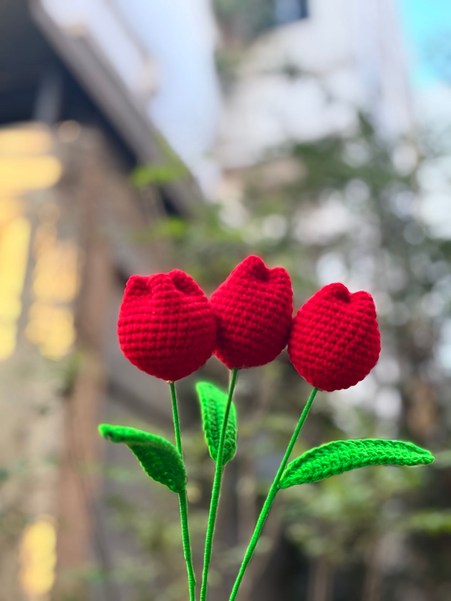 Tulip Crochet Flower | Red