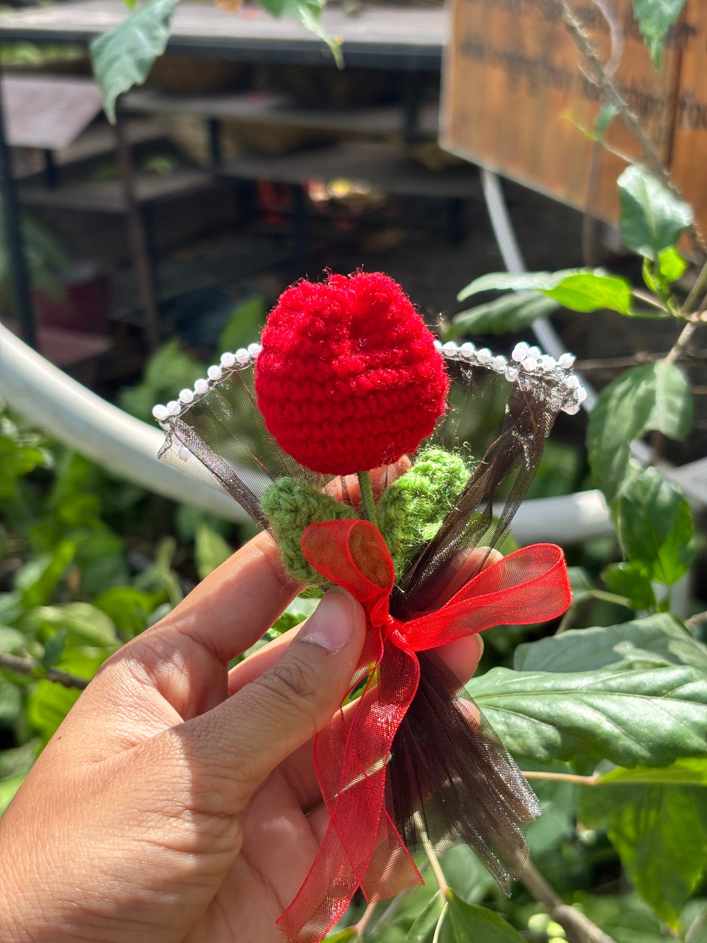Crochet Flower Bouquet | Mini Red Tulip