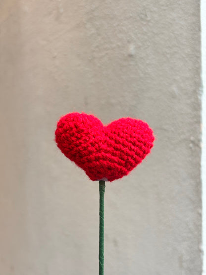 Crochet Red Heart Stick