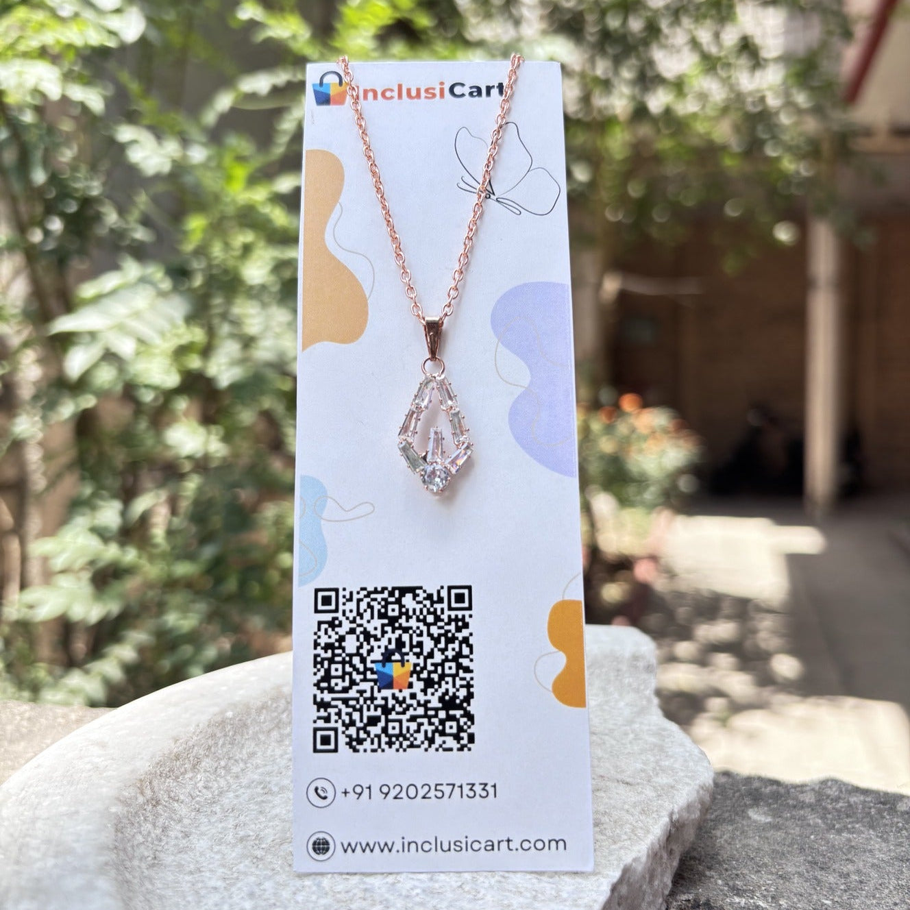 Rose Gold Diamond Dewdrop