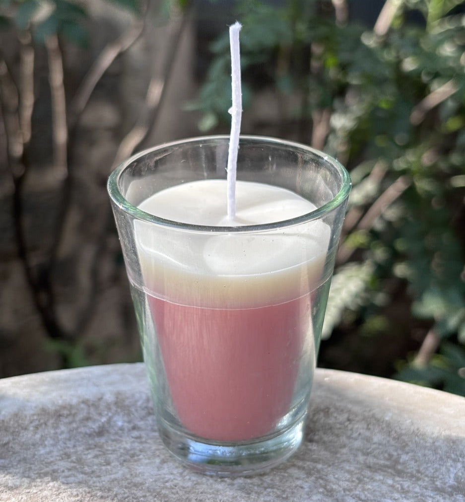 Rose Milk Cream Scented Glass Candle