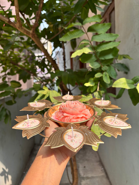 Rose Urli Scented Candle Big