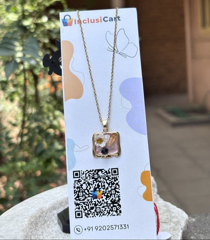 Rose gold Daisy Dusk Pendant Necklace