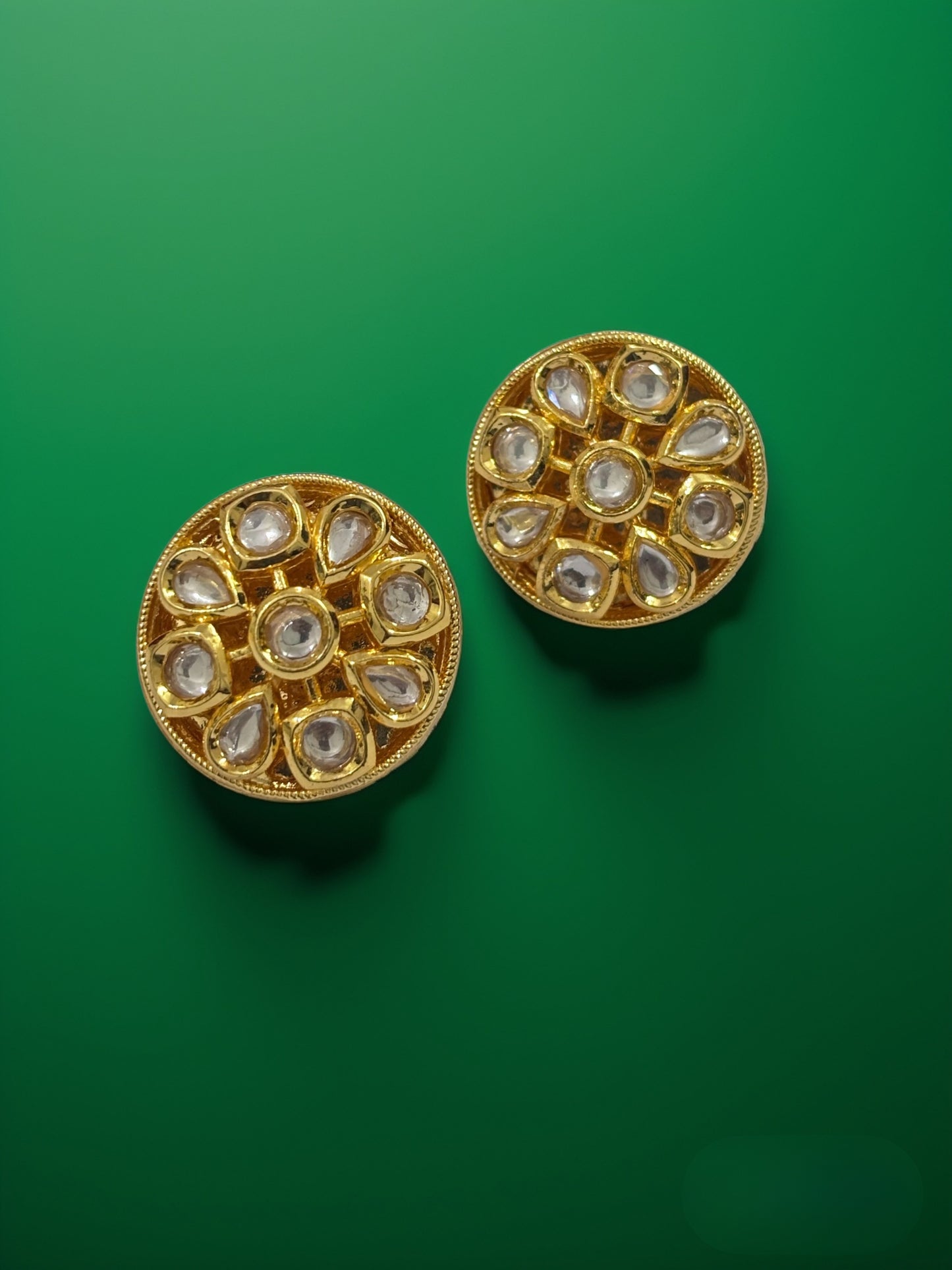 Royal Kundan Bloom Studs