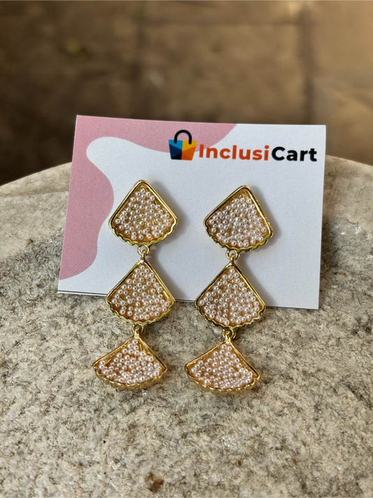 Anti tarnish Earrings | Sea Shell Mini Bead Earrings