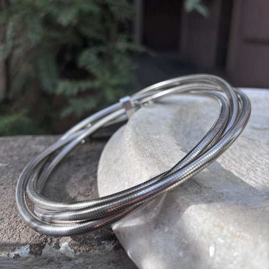 Silver Orbit Layers Necklace