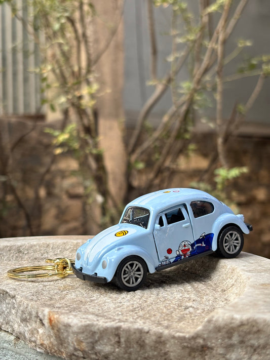 Keychain | Car | Sky Blue Retro Car Keychain