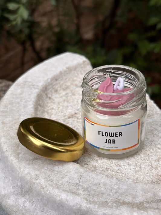 Small Flower Jar Candle Purple Tulip