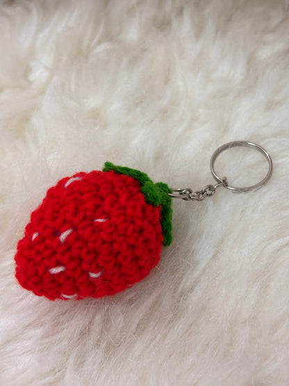 Crochet Keychain Strawberry