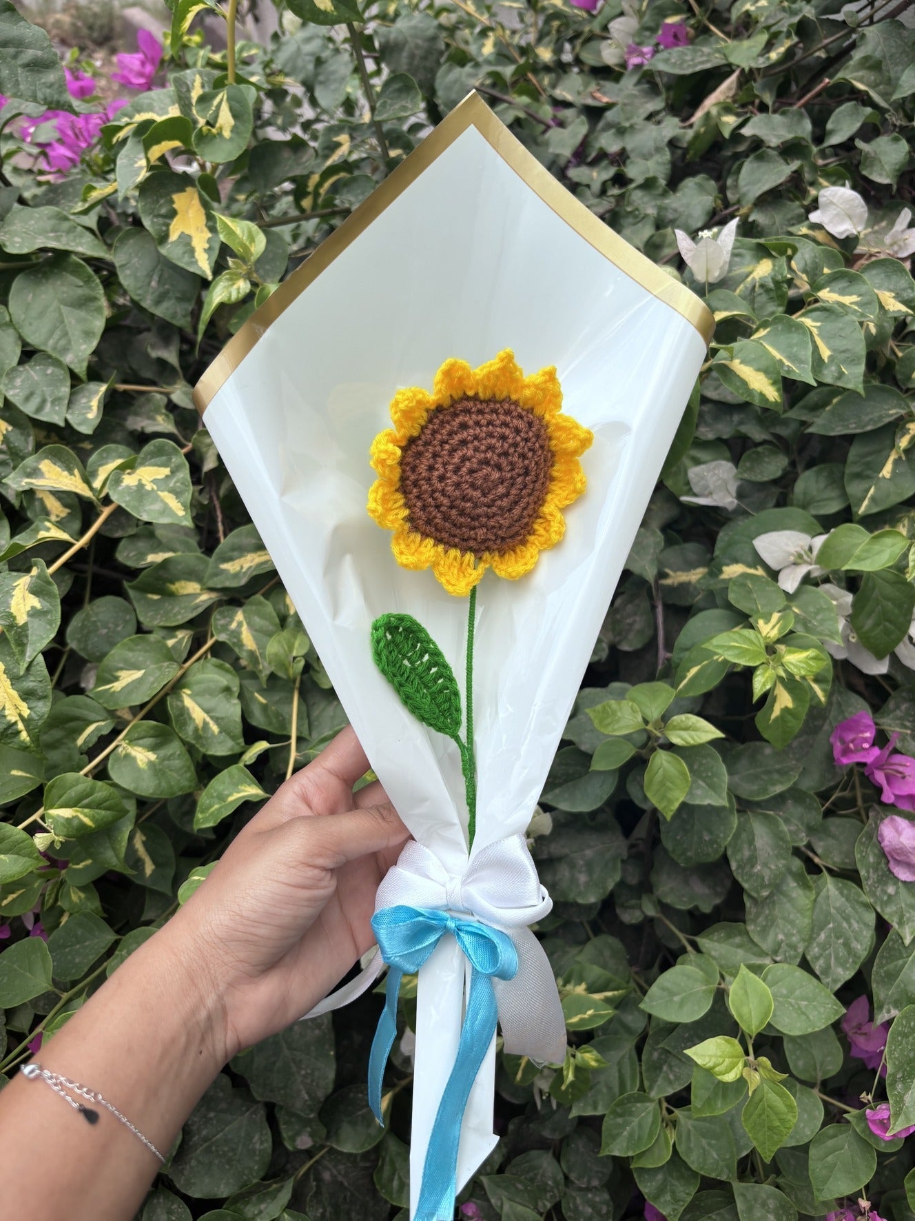 Crochet Bouquet | Single Sunflower