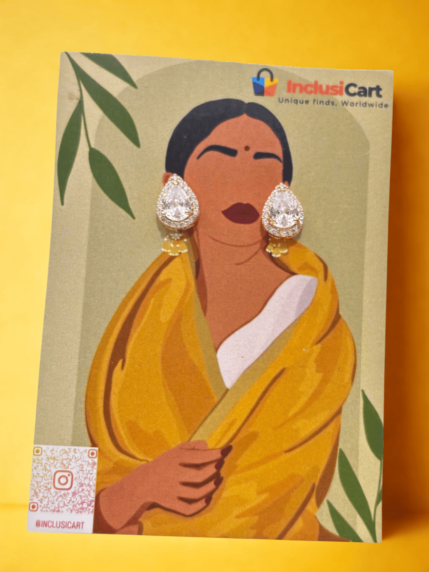 Tear Drop | Crown | Stud Earrings | Combo