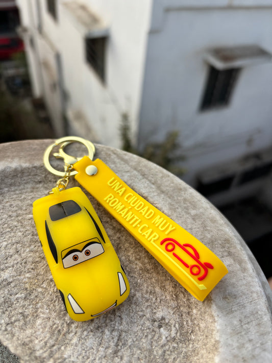 Keychain | Car | Yellow Sports Car