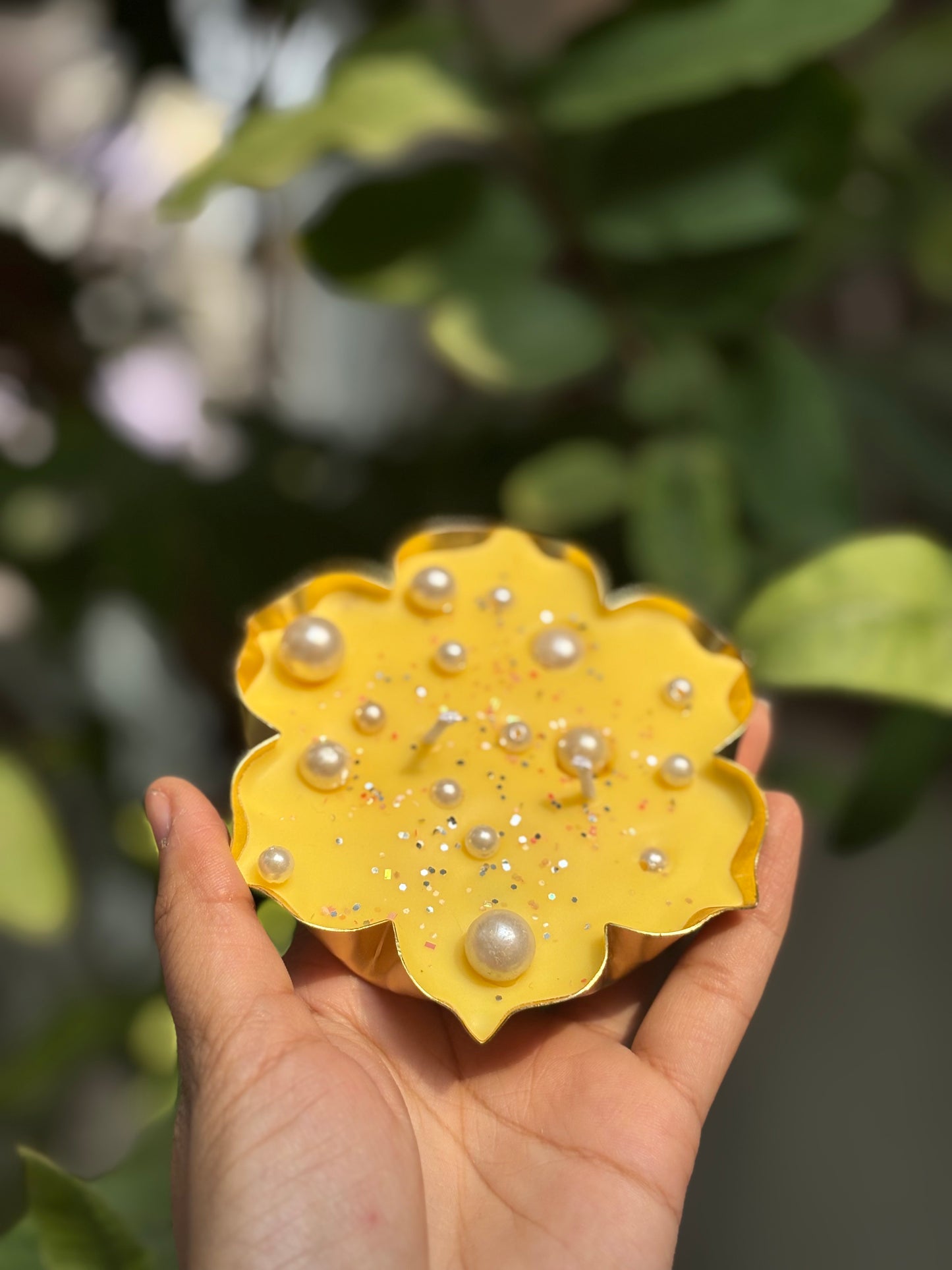 Yellow Pearl Urli Scented Candle