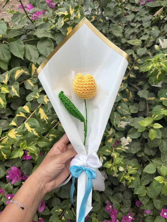 Crochet Bouquet | Yellow Tulip