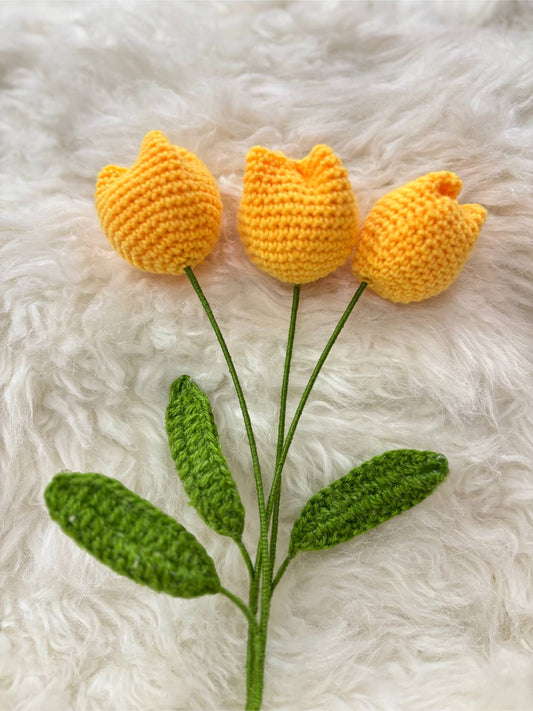 Tulip Crochet Flower | Yellow