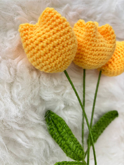 Tulip Crochet Flower | Yellow