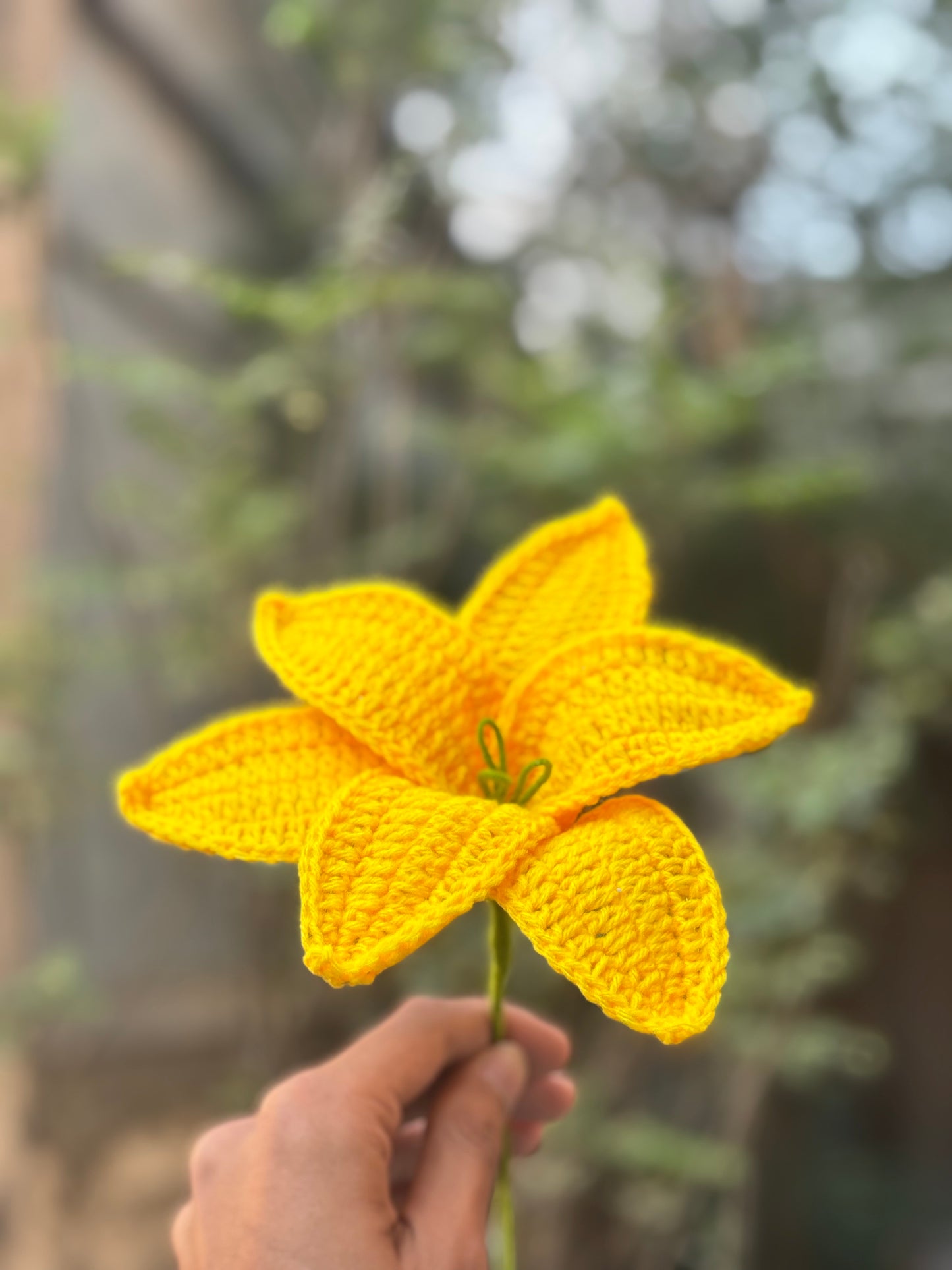 Crochet Flower | Yellow Lilly Big