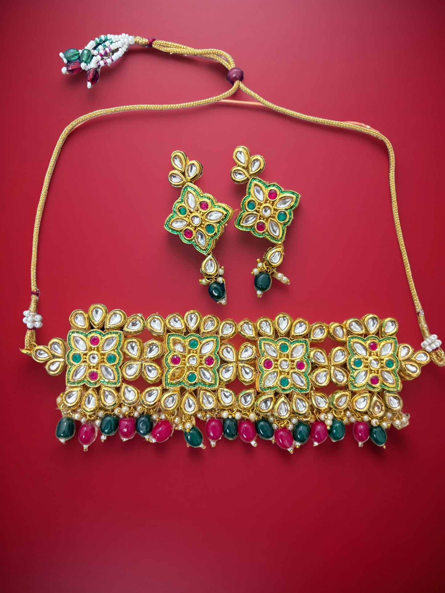 Kundan Studded Dual Color Set