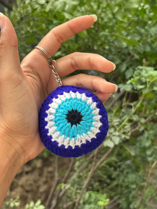 Crochet Keychain Evil Eye
