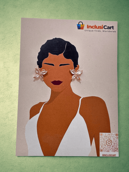 Little Butterfly | Round Flower | Stud Earrings | Combo