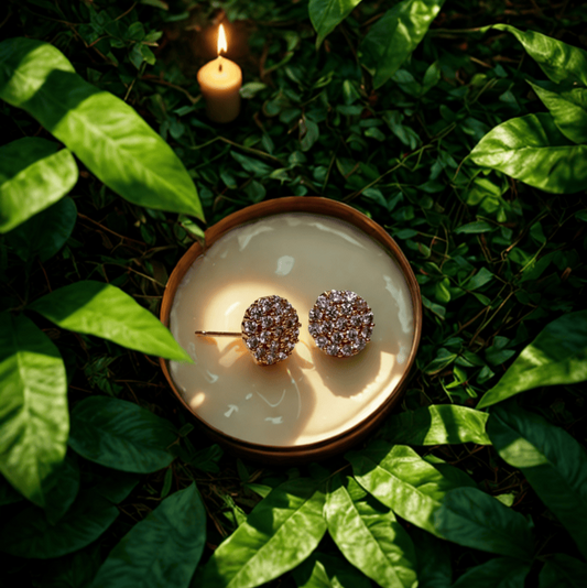 Round Cluster Diamond Studs